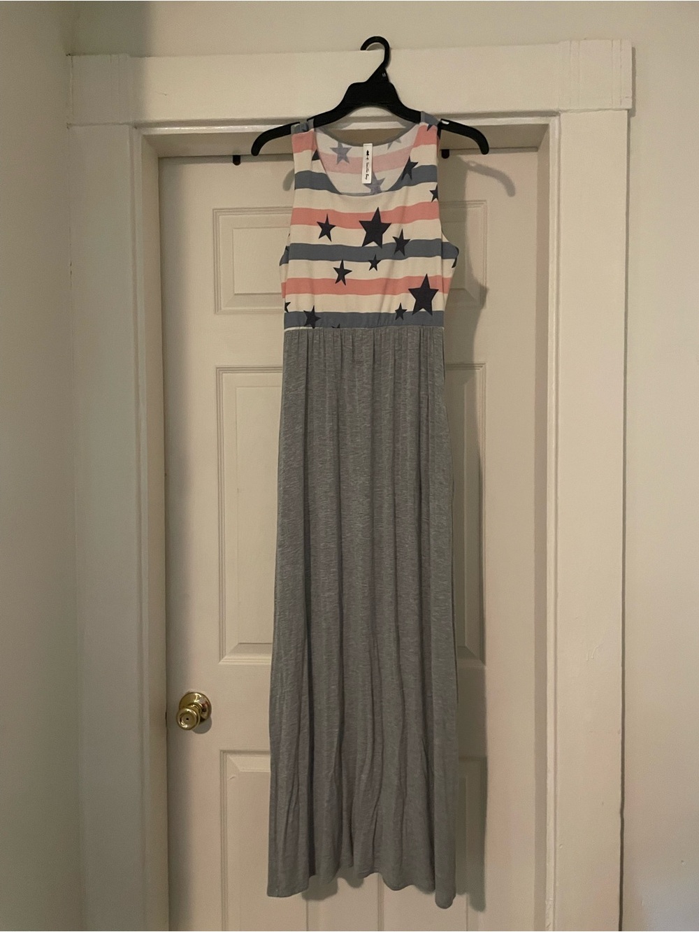 Women’s Maxi Dress with Stars & Stripes Bodice